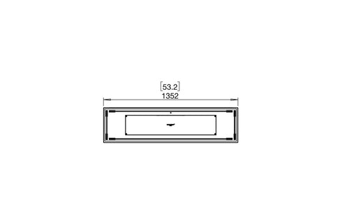 Ecosmart Fire Flex 50BN Bench Fireplace Insert - Black Finish / Stainless Steel Burner - ESF.FX.50BN